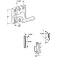 thumbnail image 2 of Defender Security U 9936 Casement Window Sash Lock, 1-1/8 In. X 2 In., Diecast, White, 3 Strike Plates, 2 of 2