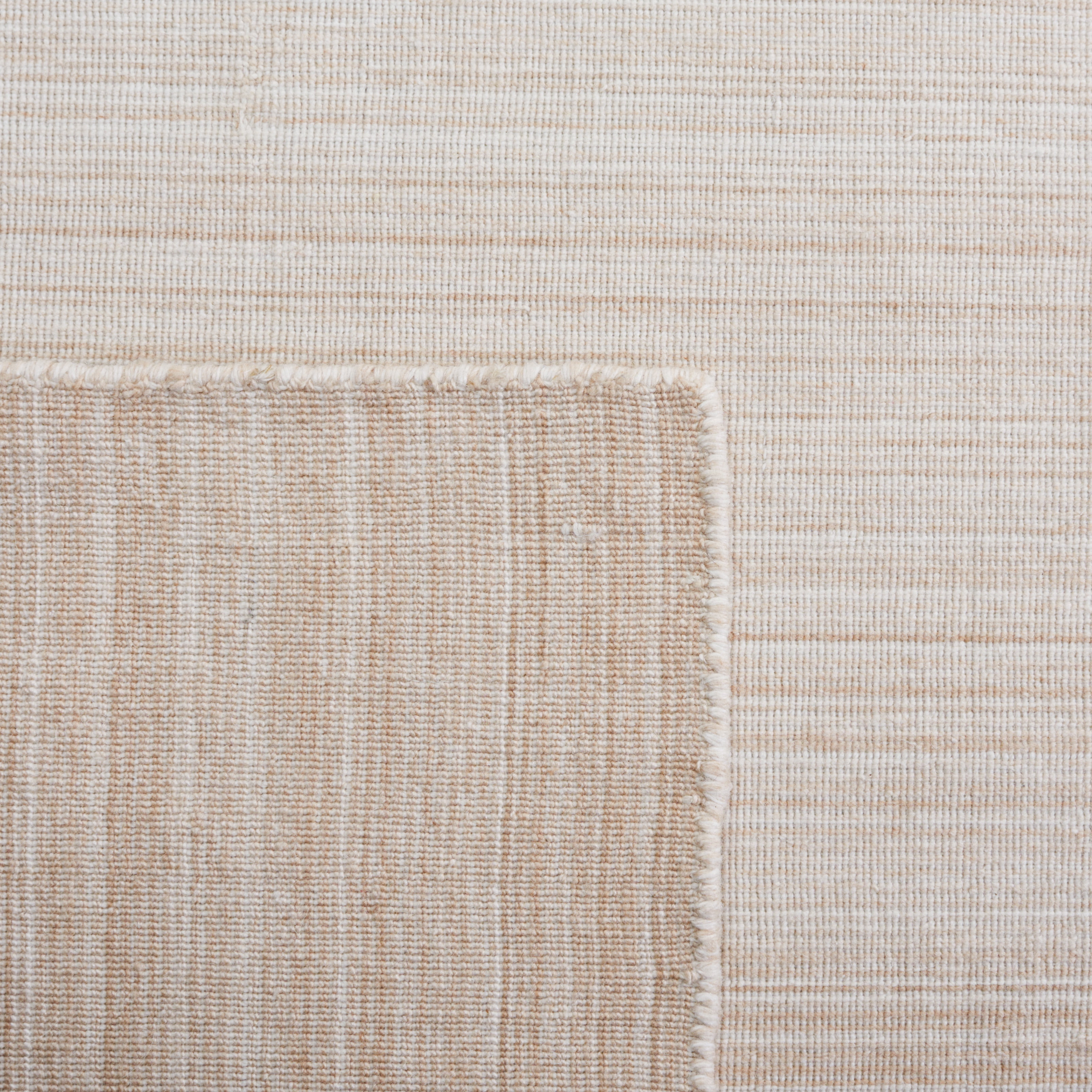SAFAVIEH Kilim Nadia Striped Polyester Area Rug, Beige, 6' x 6' Square