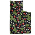 thumbnail image 2 of Strawberry and Flower Black Pattern Teens Toddler Nap Mat with Pillow, Sleeping Mat Bag for Preschool Daycare 51"x22", 2 of 6