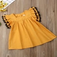 thumbnail image 2 of AMERTEER Bambin Filles Mignon Volant Pompons Partie Princesse Mini Robe Tenues Vêtements, 2 of 6