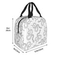 thumbnail image 2 of Rocae Hand Drawn Snake for Insulated Lunch Bag for Women Men,Large Lunch Box for Work School Picnic Hiking Daytrip, 2 of 5
