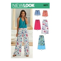New Look Sewing Pattern 6271 - Misses' Skirt in Three Lengths and Pants or Shorts, Size: A (10-22)