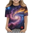 thumbnail image 5 of Gytharion Kids Boys Girls Tee Tops Fashion Casual Starry Sky Print Crew Neck Pullover T-Shirts Summer Soft Comfy Short Sleeve Blouses for Boys Girls, 3-14 Years, 5 of 7