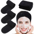 thumbnail image 1 of 1/2/5/10/20pcs Eyelashes Extension Spa Face Headband Make Up Wrap Head Terry Cloth Hairband Stretch Towel with Magic Tape, 1 of 2