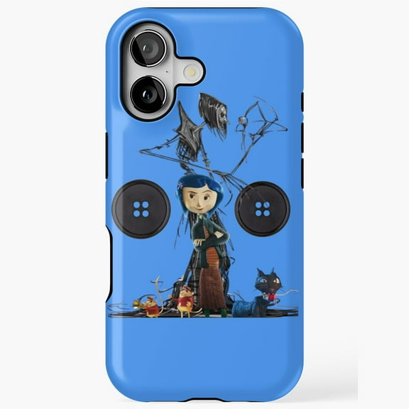 Coraline Movie Inspired Design Compatible Phone Case for iPhone 11–17 Pro Max