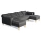 thumbnail image 5 of Sala Modular Doble Chaise Makora Brandon con Memory Foam y Respaldo Ajustable Lino Oxford, 5 of 7