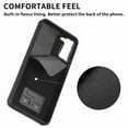 thumbnail image 4 of TECH CIRCLE Case for Samsung Galaxy S21 FE 6.4", [Built-in 2 Micro-SIM Card Slots] Slim Soft Shockproof Protective Cover with Ring Holder Stand + Card Holder Pocket + Eject Pin Holder - Black, 4 of 8