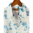 thumbnail image 3 of LA LEELA Men's Hawaiian Shirts Aloha Beach Shirts Casual Short Sleeve Button Up Shirt Men XL Tropical, White Summer Vacation Holiday, 3 of 5