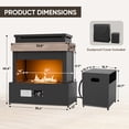 thumbnail image 3 of INTER HUT 35.4" x 22" Rectangular Propane Fireplace，50,000 BTU Fireplace with Fireplace w/ rain cover- Fire Pits & Outdoor Fireplaces, 3 of 10