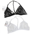 thumbnail image 7 of Sexy Women Floral Lace Bra Black Lingerie Bustier Sheer Bralette Unpadded Camis Sleepwear, 7 of 7