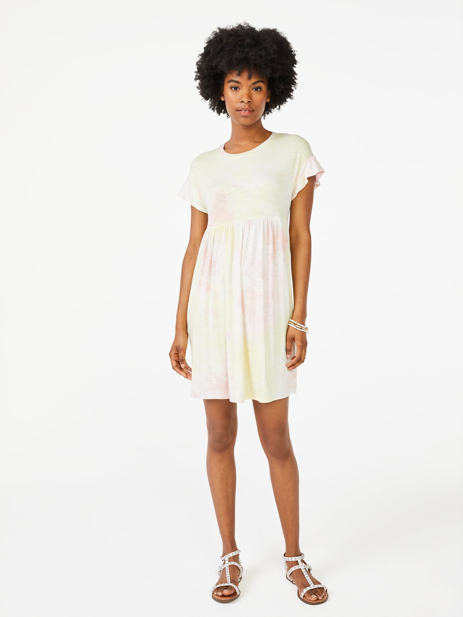 Scoop Women's Flutter Sleeve Dress