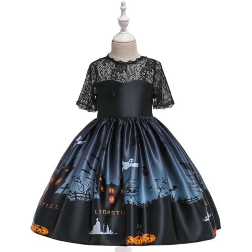Girls Children Halloween Cosplay Princess Costume Fancy Party Dresses Outfit Kid