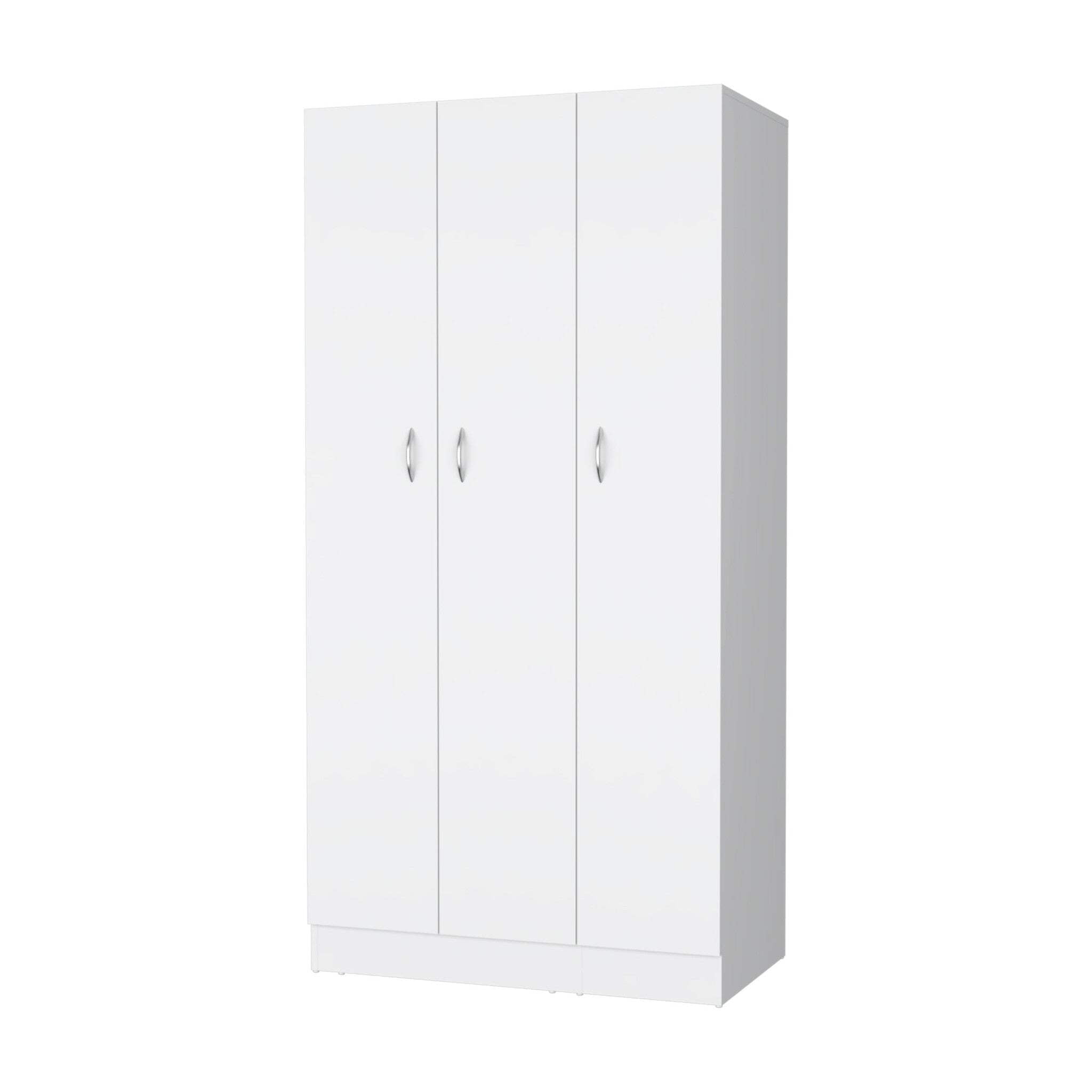 35" White Two Drawer Combo Dresser