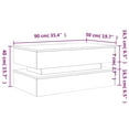 thumbnail image 2 of vidaXL Coffee Table with LED Lights White 90x50x40 cm, 2 of 5