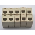 thumbnail image 1 of 10 SVI IVORY PHONE IN-LINE COUPLER CONNECTOR RJ11 ADAPTER SPLICE 55-LC104, 1 of 3