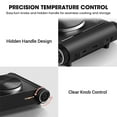 thumbnail image 3 of Cusimax Upgraded 1800W Double Electric Hot Plate,Induction Cooktop,Concealed Handle, Precise Temp Controls, Works with All Cookware & Easy to Clean, 3 of 7