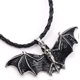 thumbnail image 4 of Gothic Bat Necklace for Men, Black Flying Bat Pendant Necklace, Retro Vampire Bat Necklace, Halloween Bat Necklace, Leather Cord, Punk Animal Pendants, 4 of 4