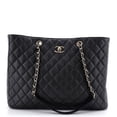 thumbnail image 1 of Pre-Owned Classic CC Shopping Tote Quilted Caviar Large By Rebag, 1 of 8