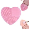 thumbnail image 4 of Love Heart Wash Cosmetic Brushes Cleaner Silicone Makeup Tool Cleaning Scrubber, 4 of 10