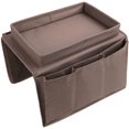 thumbnail image 3 of 1 bolsa de almacenamiento para sofá de color café, bolsa colgante para almacenamiento de reposabrazos de sofá, bolsa de almacenamiento para control remoto, 3 of 4