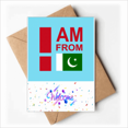 thumbnail image 1 of I Am From Pakistan Art Deco Fashion Welcome Back Greeting Cards Envelopes Blank, 1 of 3