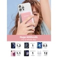 thumbnail image 3 of Power Bank miisso 6000 mAh ultradelgado con cables integrados rosa, 3 of 9