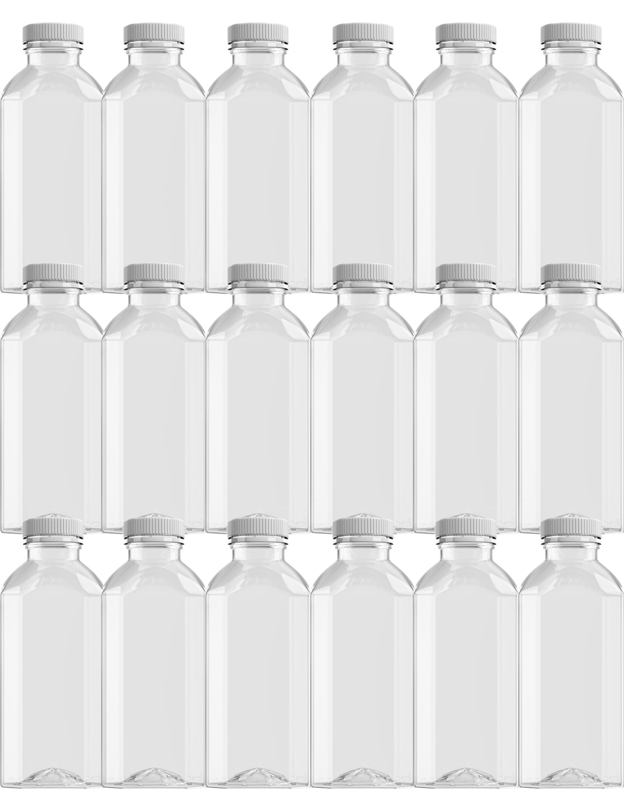 Oh Yes Plastics 12oz Reusable Empty Plastic Water Bottles with Caps