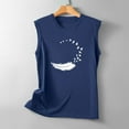 thumbnail image 4 of OKBOP Tops for Women Trendy Blue Sleeveless Crew Neck Graphic Tank Tops Ladies Shirts Clearance, 4 of 5