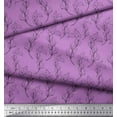 thumbnail image 3 of Soimoi Purple polyester Crepe Fabric Pear Leaves Decor Fabric Printed Yard 42 Inch Wide, 3 of 3