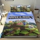 thumbnail image 1 of Minecraft Conjunto de sábanas temático, trío de piezas, cómodo y amigable con la piel, diseño único, regalo de decoración para el hogar para familiares, amigos y fans,140X210cm, 1 of 6