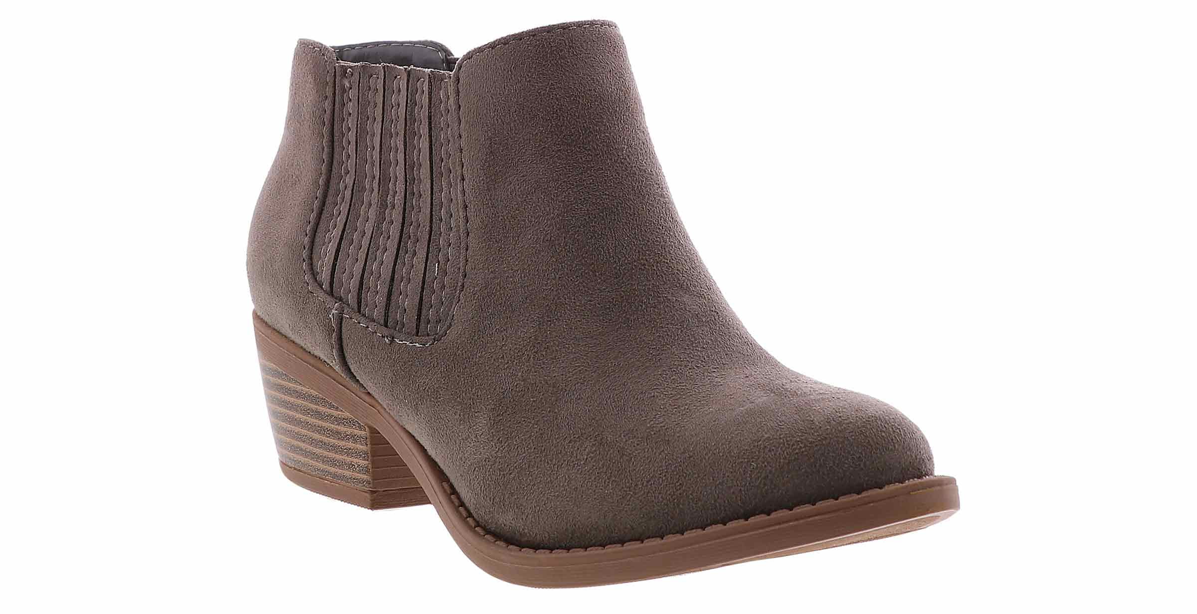 grey wide width boots