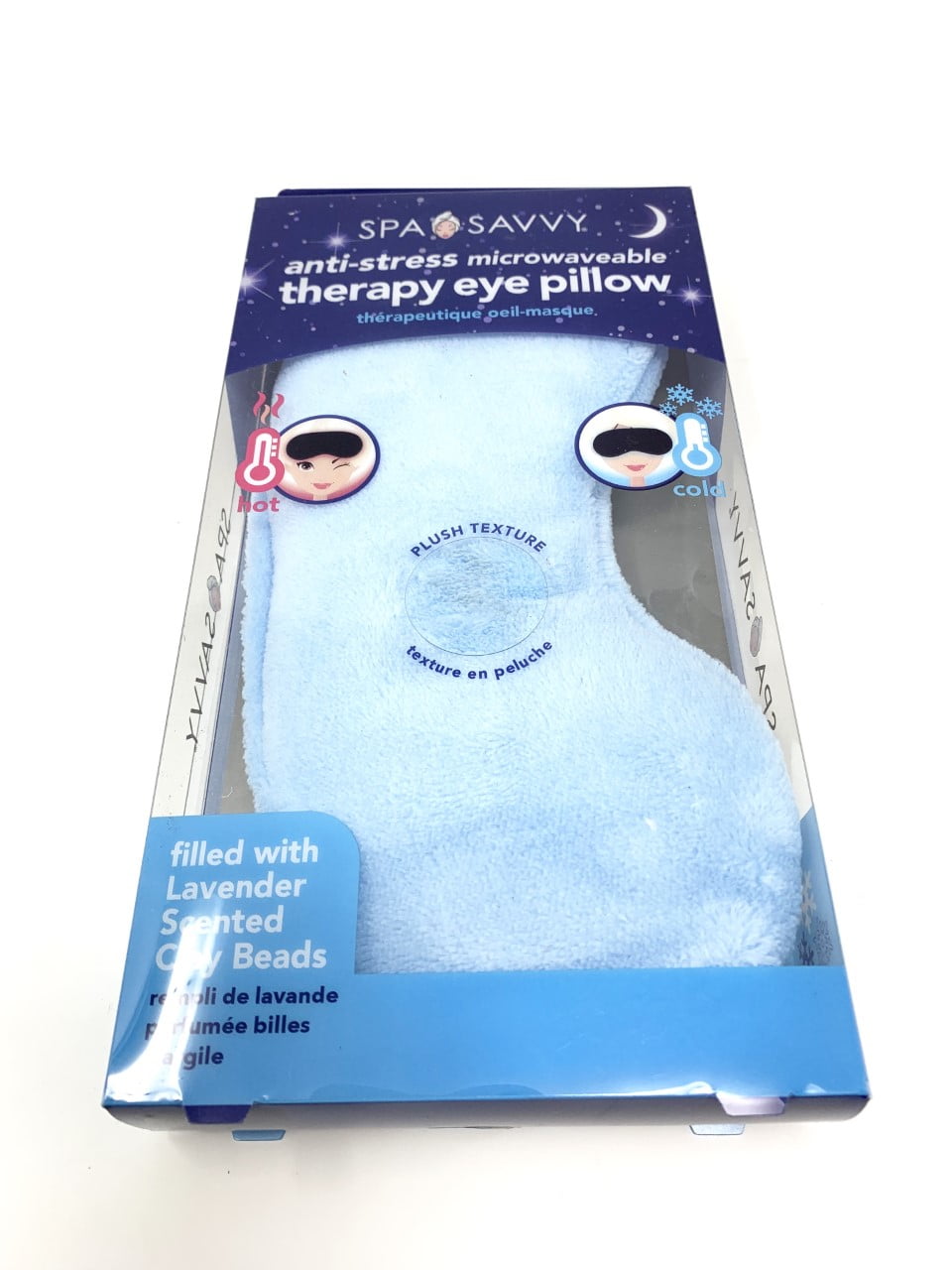 Idan Med Spa Lavender Eye Pillow Relaxation Sleeping Washable Comfortable Over The Head Blue and Gray. Hot and Cold Therapy for Yoga 