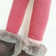 thumbnail image 7 of Girls Pants Size 7Kids Girls' Lined Leggings Winter Cotton Thick Stretchy Pants Warm Winter Pants Pink, 110, 7 of 7