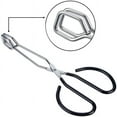 thumbnail image 2 of Pinzas de tijera de acero inoxidable, pinzas para cocinar alimentos de 10 pulgadas con mango negro de agarre cómodo, juego de 2, 2 of 7