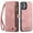 Pink, variant on Dteck for iPhone 16 Case Wallet with Card Holder & Detachable Magnetic Phone Case, Leather All-Round Protection Phone Case with Wrist Strap for Women/Men,Pink