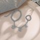 thumbnail image 4 of Bracelet With Finger Ring Butterfly Hand Harness For Birthday Silver, 4 of 5