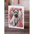 thumbnail image 2 of Bouvier des Flandres Valentine Roses Greeting Cards Pack of 8 7 in x 5 in, 2 of 3