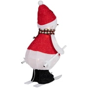 Northlight LED Lighted Animated Skiing Snowman Outdoor Christmas Figure - 24