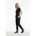 thumbnail image 2 of Elements EL9905 Mock Wrap Top and Jogger Pant Scrub Set Black Large, 2 of 3