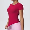 thumbnail image 2 of TaTaai Women's Sports T-Shirt Short Sleeve Crew Neck Fitted Slimming Breathable Naked Feel Yoga Running Gym Pilates Dance Workout Top Gift, 2 of 8