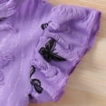 thumbnail image 7 of Little Girls Lounge Wear 2 Piece Butterfly Outfits Flutter Peplum Tunic Tops Pants School Casual Fashion Toddler Clothes 6 Years, Purple, 7 of 7