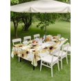 thumbnail image 4 of Outdoor Tablecloth with Umbrella Hole for Patio/Picnic/Party/Camping, Vintage Sunflowers Waterproof Table Cloth Rectangle Table Cover Washable, Spring Botanical Green Leaves (60"x 84"), 4 of 9
