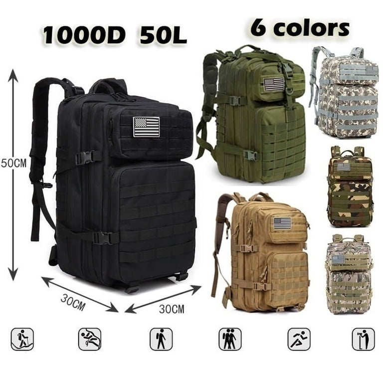 30L/50L 1000D Nylon Waterproof Trekking Fishing Hunting Bag Backpack Outdoor Military Rucksacks Tactical Sports Camping HikingBlack (50L) - Walmart.com 30L/50L 1000D Nylon Waterproof Trekking Fishing Hunting Bag Backpack Outdoor Military Rucksacks Tactical Sports Camping HikingBlack (50L) - Walmart.com