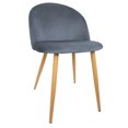 thumbnail image 1 of Silla Velvet Mirel Vanguardista de Comedor Tapizada en Terciopelo Gris 1 Pieza GN-FC04, 1 of 9