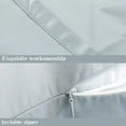 thumbnail image 3 of Zippered Satin Body Pillow Pillowcase, Silky Slip Cooling Body Pillow Cover, Long Side Hidden Zipper, 20 x 54 Inches, Silver Grey, 3 of 5