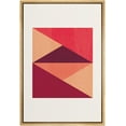 thumbnail image 3 of PixonSign Framed Canvas Print Wall Art Square Made of Orange and Red Triangles Geometric Shapes Digital Art Modern Art Minimalist Multicolor Neon for Living Room, Bedroom, Office - 16"x24" Natural, 3 of 5