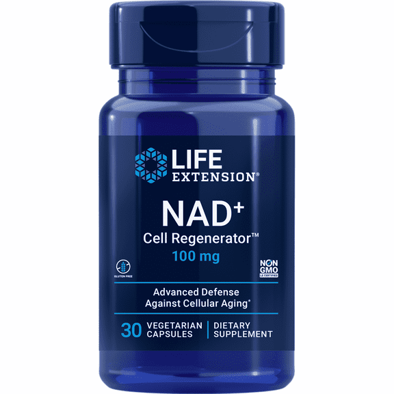 Life Extension® NAD Cell Regenerator™, 100 mg, NAD plus, energy supplement, vegetarian, 30 capsules