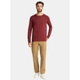 thumbnail image 4 of George Men's & Big Men's Cotton Crewneck T-Shirt with Long Sleeves, Size XS-3XL, 4 of 5