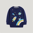 thumbnail image 2 of Tranfacy Kids Boys and Girls 1 to 7 Years Fall Hoodless Sweatshirts Print Long Sleeve Round Neck Casual Tops, 2 of 4