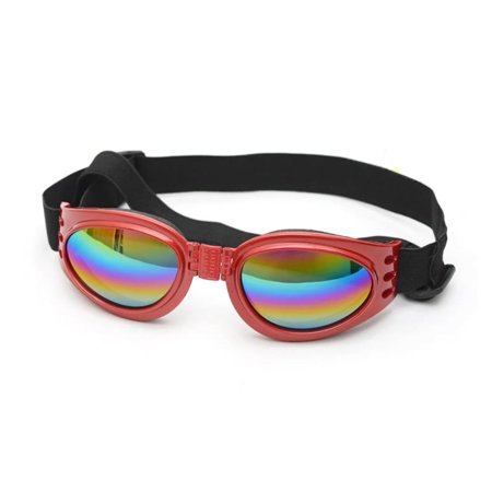 6 Colors Windproof Foldable Pet Eyewear Sunglasses Pet Supplies UV Protection Dog Protection Goggles RED